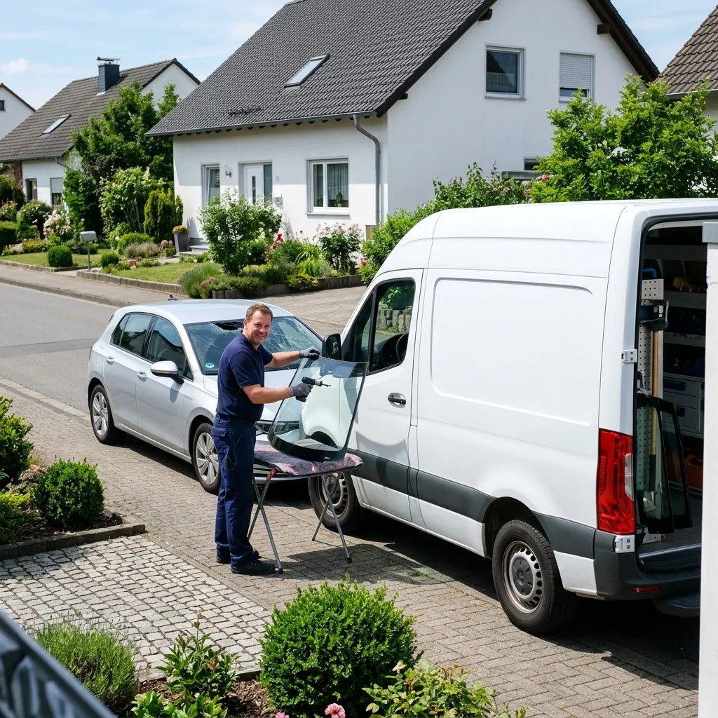 Windshield replacement on a fully integrated motorhome